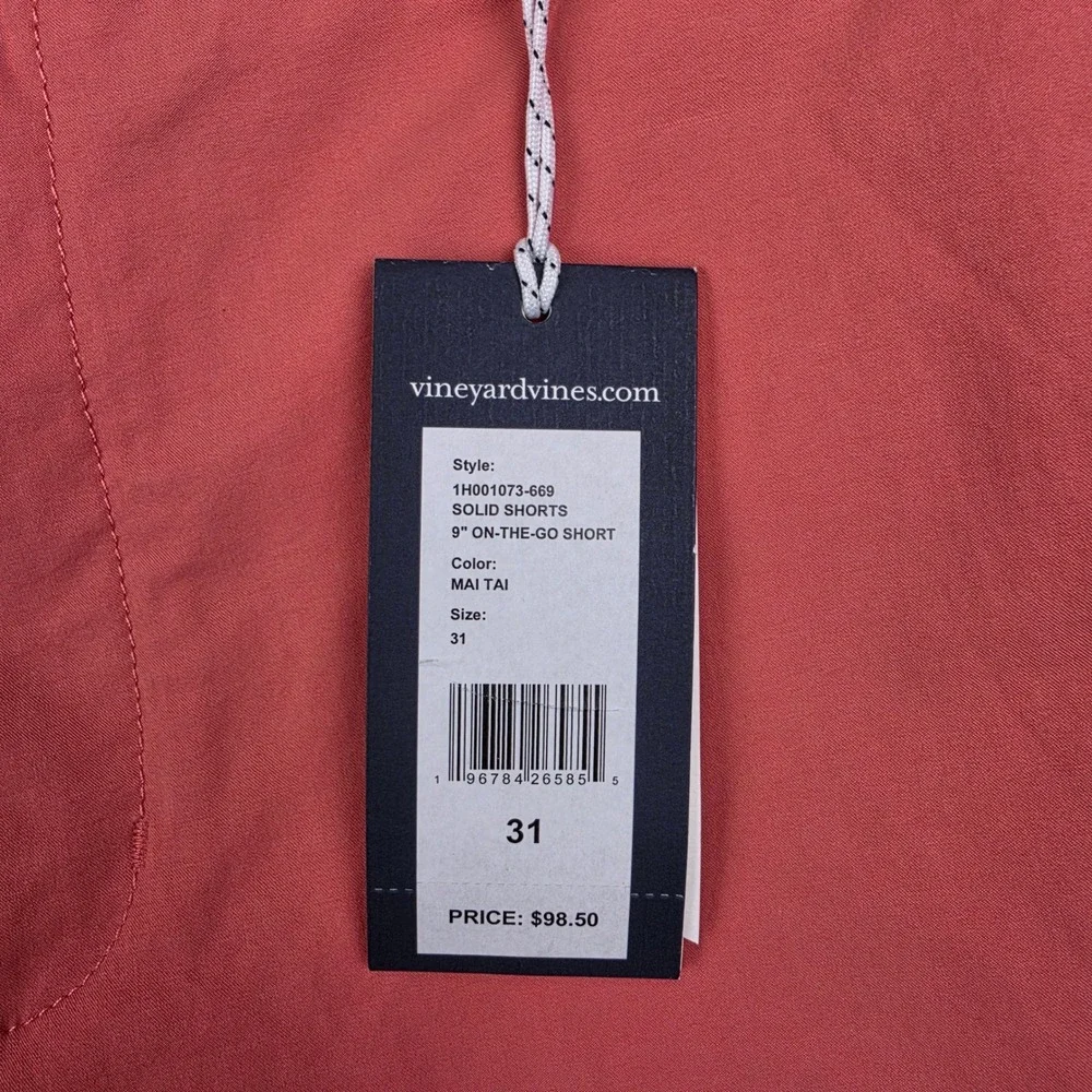 Vineyard Vines On The Go Shorts Mens 31 Pink 9